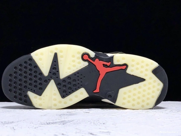 MaikeSneakers CN1084-200 Air Medium Travis x Jordan 6 Olive Scott 0728